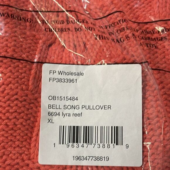 FREE PEOPLE | Lyra Reef | BELL SONG COTTON BLEND SWEATER - Picture 7 of 7